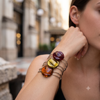 Bracciale Lume Foglia Oro/Argento