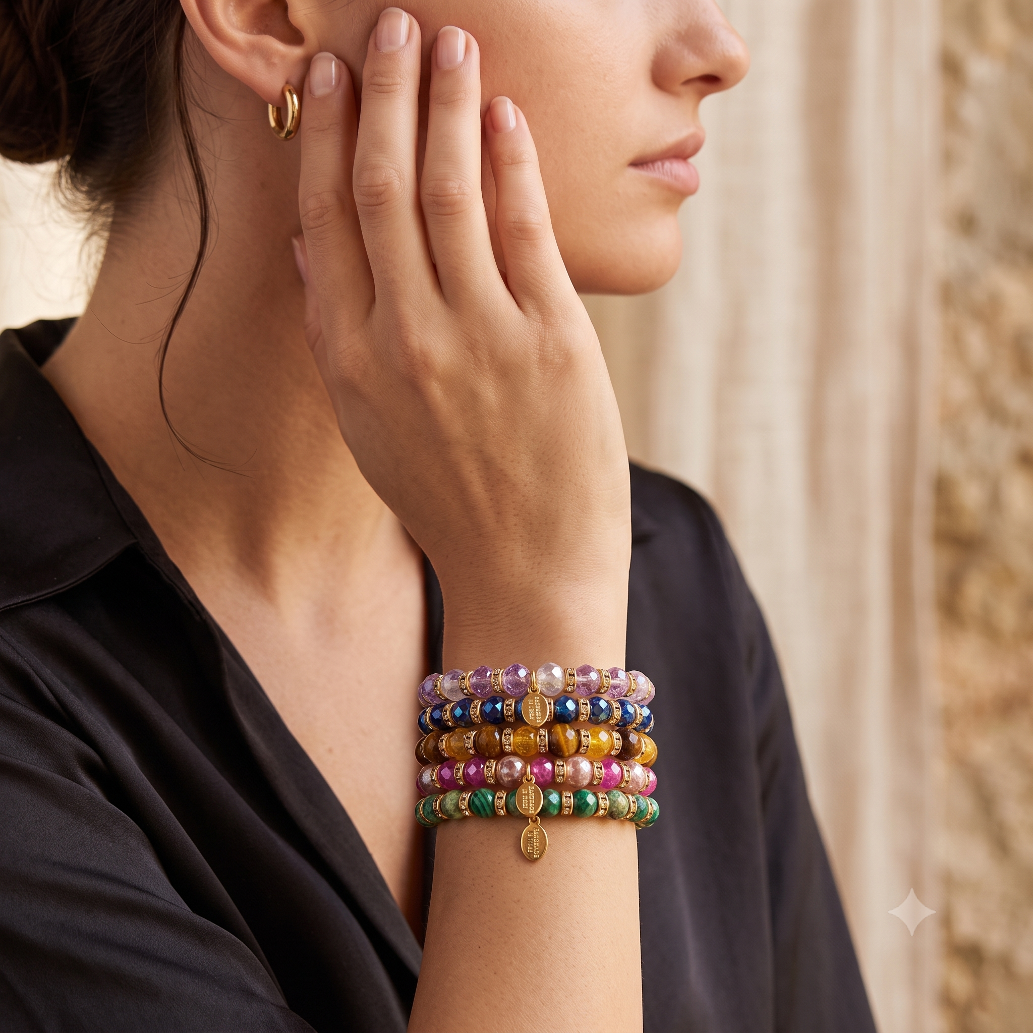 Bracciale Elastico vetro sommerso di Murano