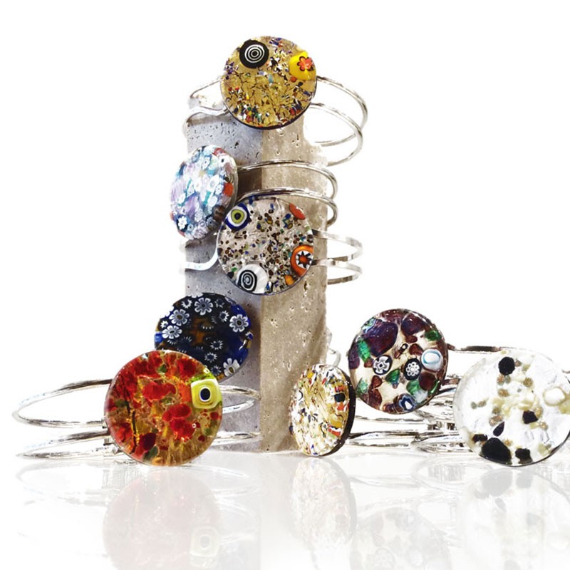 Murano glass fusion spring bracelet