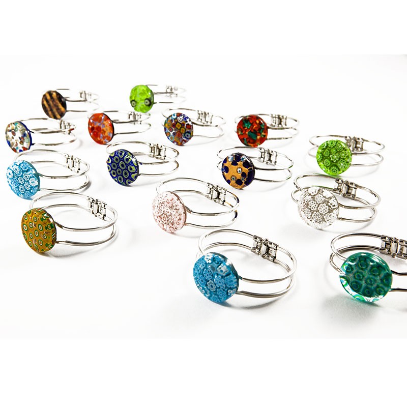 Murano glass fusion spring bracelet