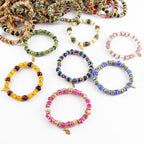 Murano submerged glass elastic bracelet